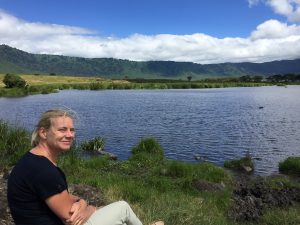 Contact Nederland Wilmke Offereins bij de Hippo Pool in Ngorongoro Krater Tanzania